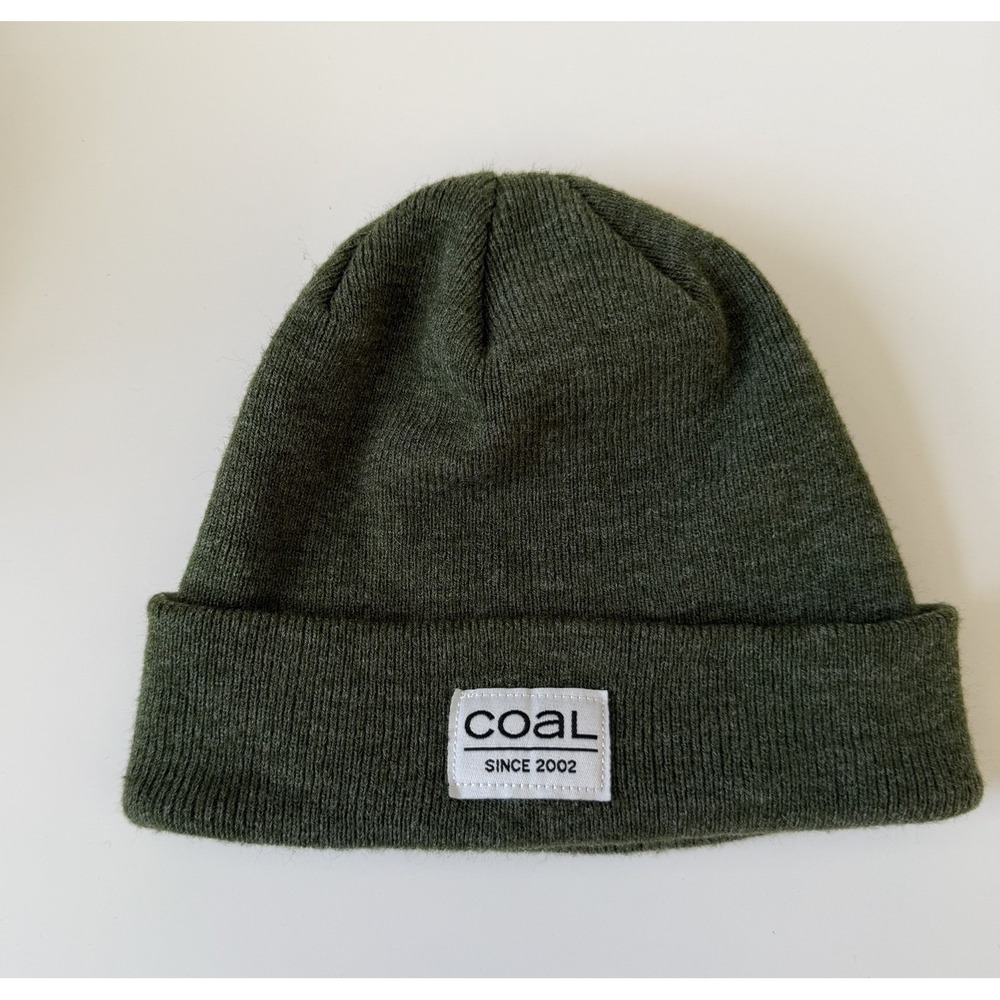 COAL Beanie The Uniform Knit Hat One Size Green Cuffed